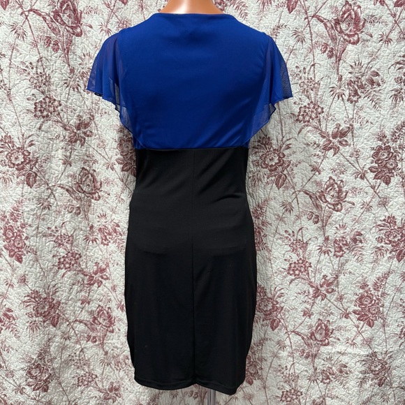 En Focus Studio Colorblock Tiered Dress – Blue/Black – Size 6 - Picture 3 of 3